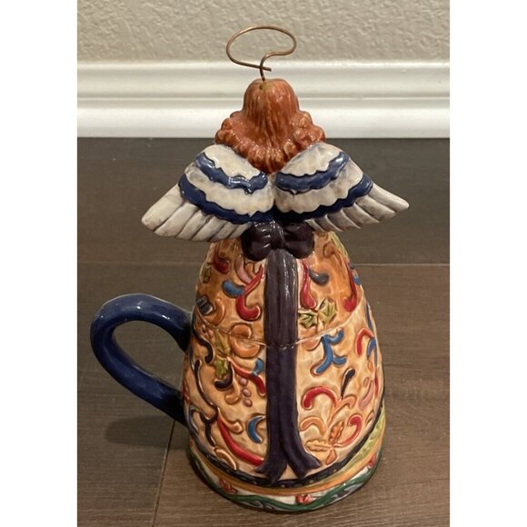 Jim Shore Tea Mug Cup Angels Four Seasons‎ Figurine Lid Ceramic Summer Floral - Picture 3 of 8